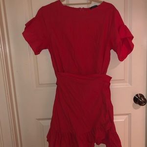 Wrap Red Cocktail Dress